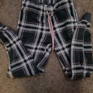 Plaid Bottoms in Gray and Pink
